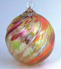 Glass Eye Studio Autumn Twist Mt. St. Helens Volcanic Art Glass Ornament