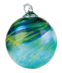 Glass Eye Studio ornament Green Feather