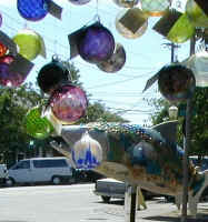 Mt. St. Helens Ornaments on display in a Pacific Northwest Shop window.