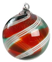 Limited Edition of this Holly Wreath Glass Eye Studio volcanic ash art