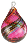 Rain Drop Ornament - Magenta Lace