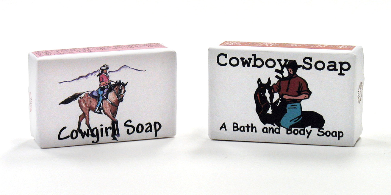 Our Cowboy and Cowgirl soap will scrub anyone clean.