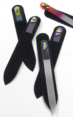 Nail files made of glass