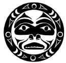 Another Moon Tattoo of a smaller size, designed by Pacific Northwest Native American artists.