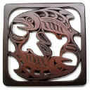 native american design salmon trivet