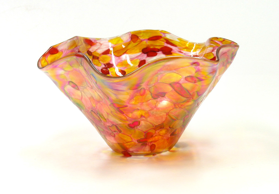 The Rose Quartz Mini-Wave Bowl is approximately 6 inches in diameter. Makes a beautiful gift.